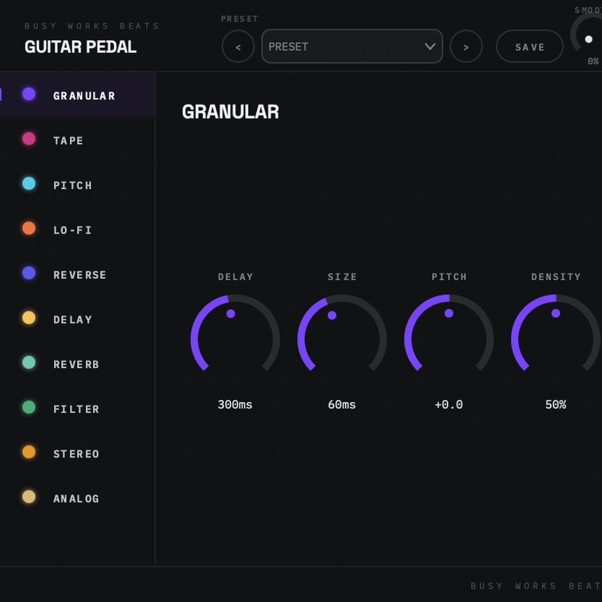 Busy Works Beats Guitar Pedal
