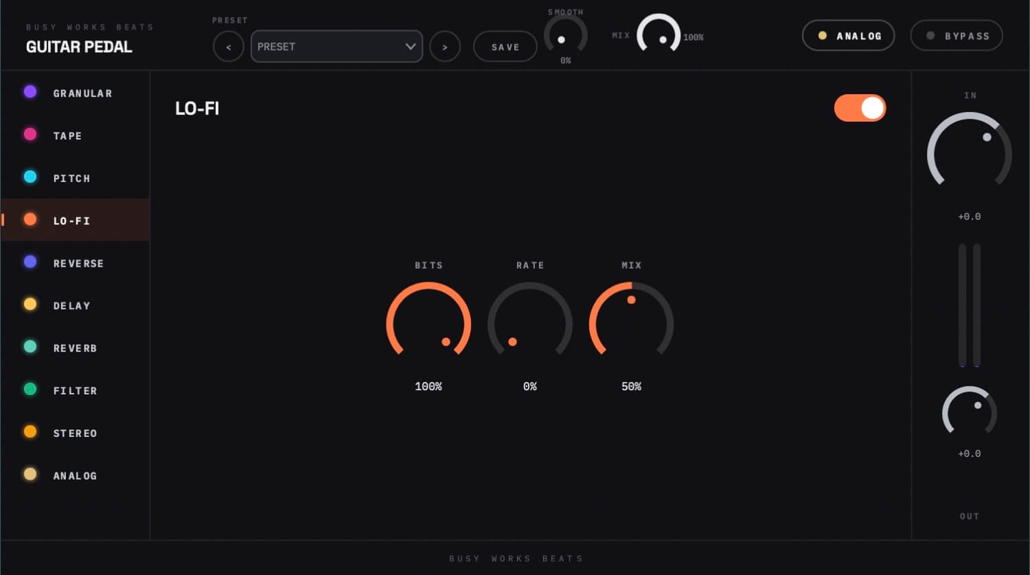 Guitar Pedal Lo-Fi module