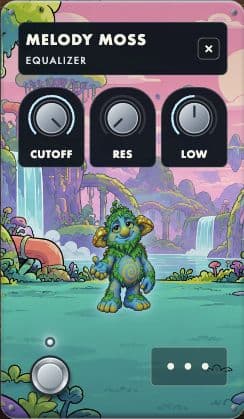 Equalizer guitar pedal with its full artwork, controls and footswitch