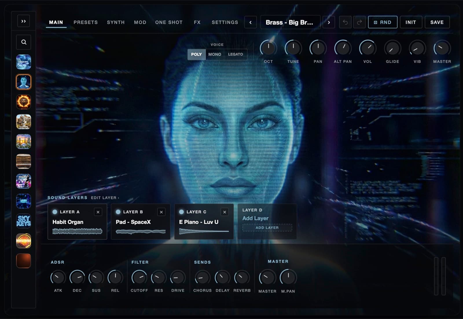 Halo3D loaded in Sampler 2