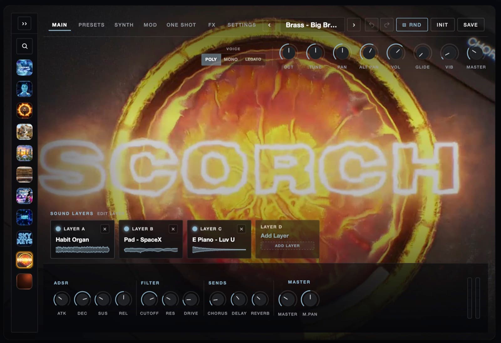 Scorch third-party library loaded in Sampler 2
