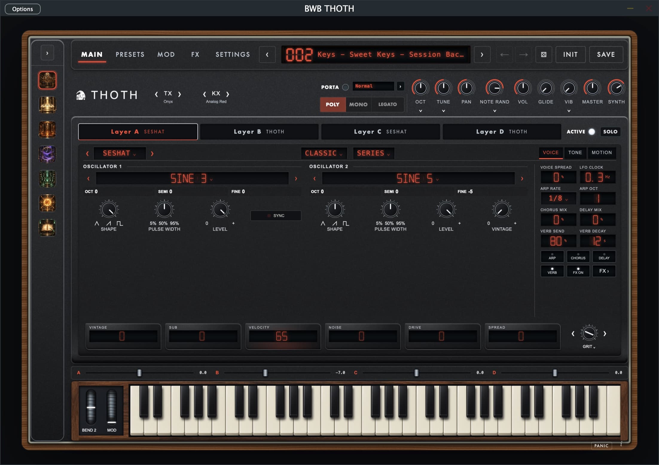 THOTH instrument interface preview