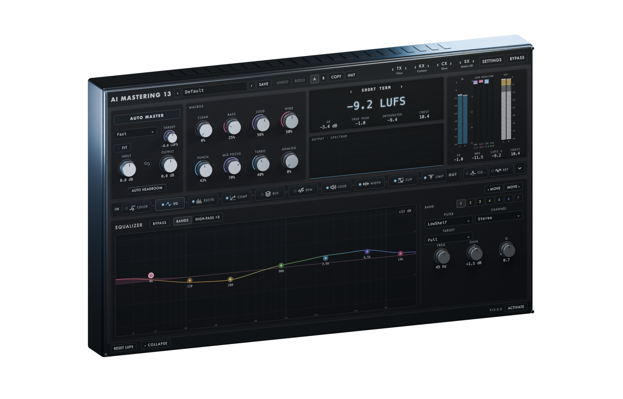 Alternate Blender render of the AI Mastering 13 enclosure and complete control face